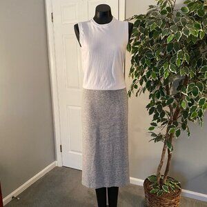 Women's Lou & Grey Grey & White Striped Skirt - Large